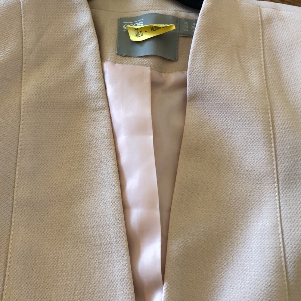 ASOS Pale Pink Crepe Blazer US 4, UK 8 - Picture 9 of 9